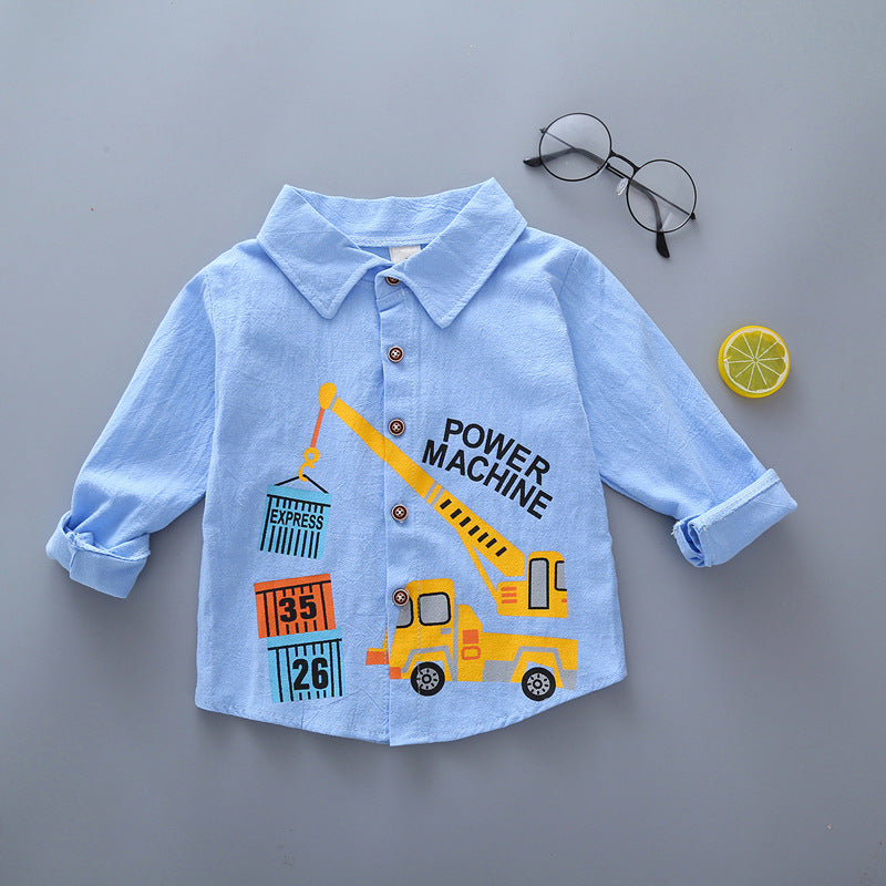 Kids Shirt Clothes Spring Thin Blouses Clothing Infant Boy Plaid Cotton Tops 1 2 3 4 Years Kids Long Sleeves Shirt
