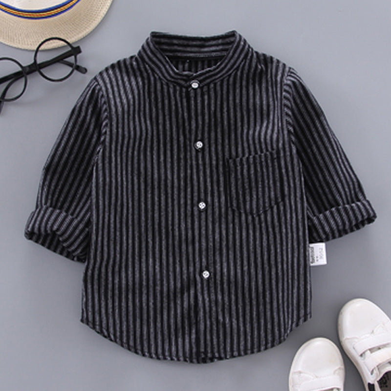Kids Shirt Clothes Spring Thin Blouses Clothing Infant Boy Plaid Cotton Tops 1 2 3 4 Years Kids Long Sleeves Shirt