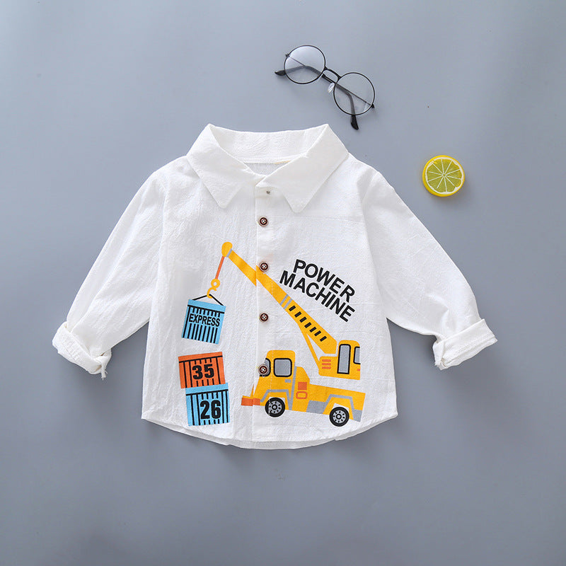 Kids Shirt Clothes Spring Thin Blouses Clothing Infant Boy Plaid Cotton Tops 1 2 3 4 Years Kids Long Sleeves Shirt