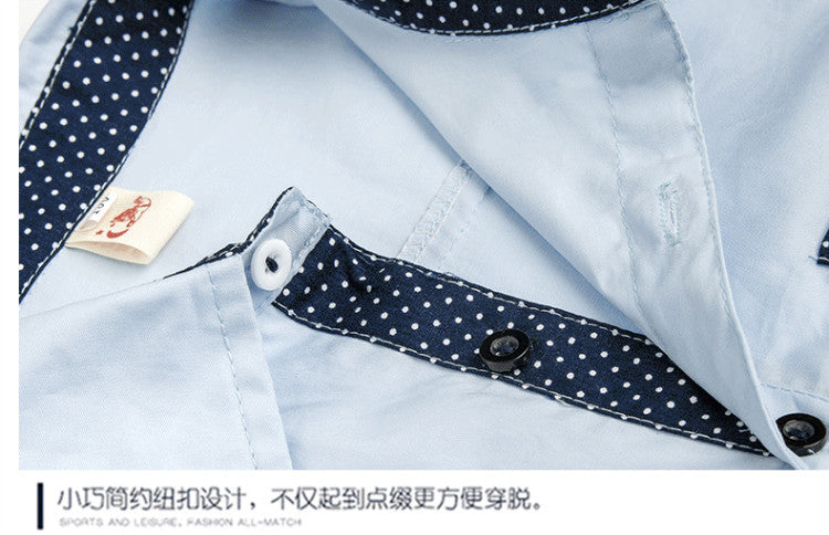 School Boys Shirts Short Sleeve Blouses For Boys Children Clothing Cotton Turn-Down Collar Kids Tops 5 7 9 11 13 15 Years Old