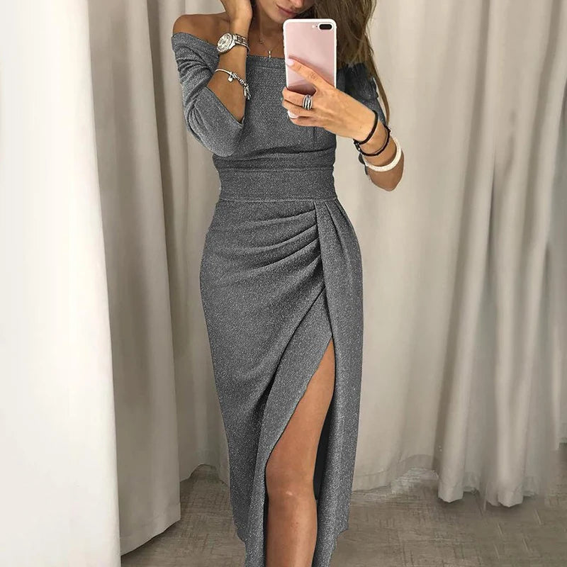Fashion Elegant Lady Evening Party Dresses 2023 Autumn Women&