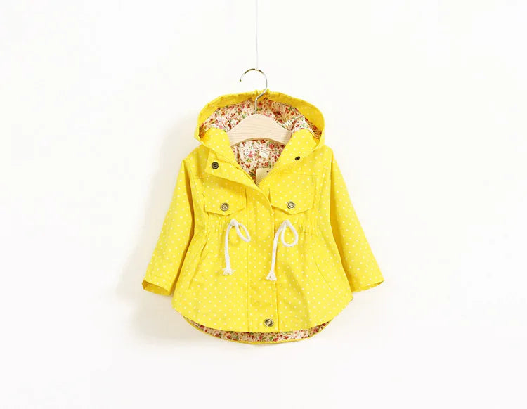 2025 Kids Coats Outwear Clothing Girls Jackets New Spring Fashion Printing Girls Windbreaker Embroidery Hooded Girls jackets