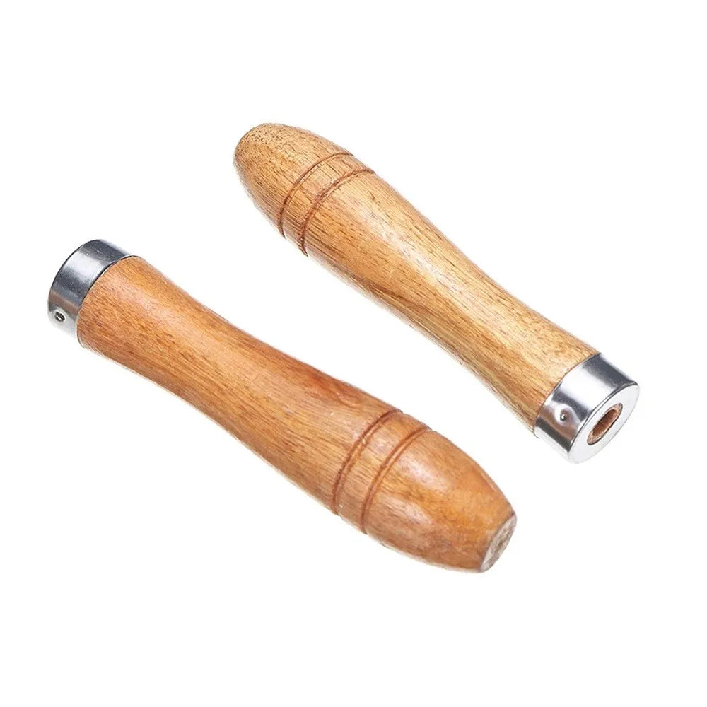 5PCS Wooden Files Handle Hand Tools Handle Wood Replacement Accessories Woodworking File Handle Screwdrivers Hand Drills Handles