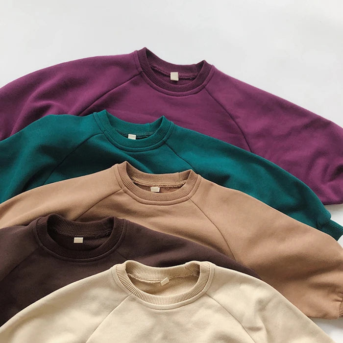 Children Clothing Japan Korean Style Autumn Spring Baby Girls Boys Casual Long Sleeve Sweatshirts T-shirt Kids Pullover Tops