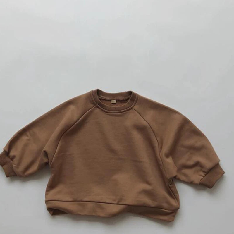 Children Clothing Japan Korean Style Autumn Spring Baby Girls Boys Casual Long Sleeve Sweatshirts T-shirt Kids Pullover Tops