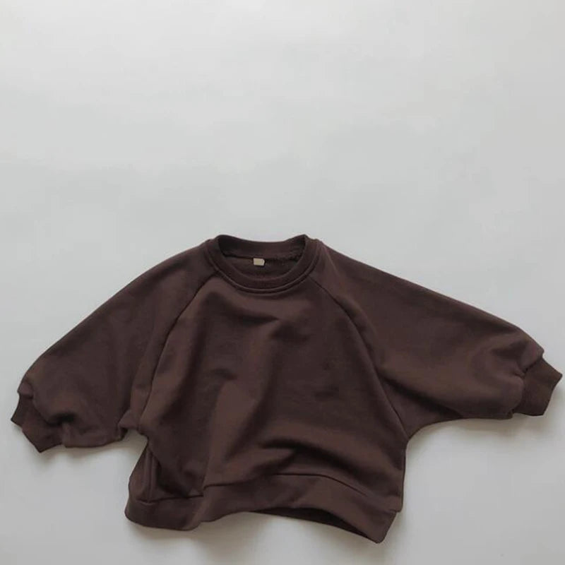 Children Clothing Japan Korean Style Autumn Spring Baby Girls Boys Casual Long Sleeve Sweatshirts T-shirt Kids Pullover Tops