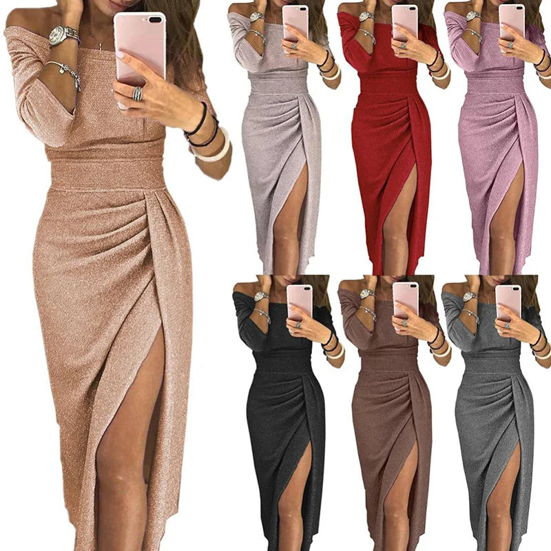 Fashion Elegant Lady Evening Party Dresses 2023 Autumn Women&