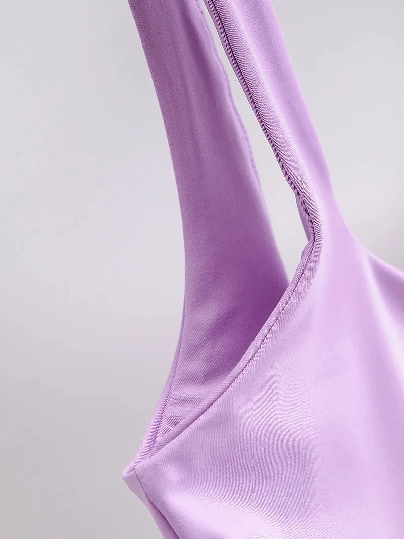 2025 Summer Women Sexy Sleeveless Tops Fashion Short Square Collar Tank Tops 6 Colors