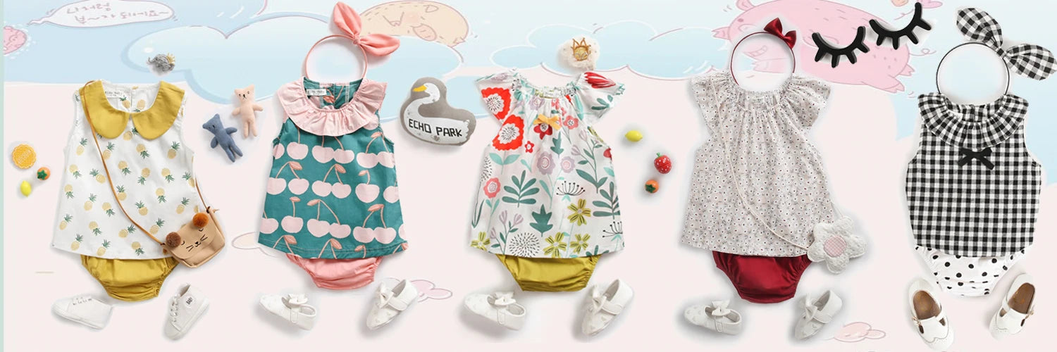 Sanlutoz Floral Baby Girls Clothing Sets Fashion Sleeveless Tops + Shorts Cute Toddler Clothes