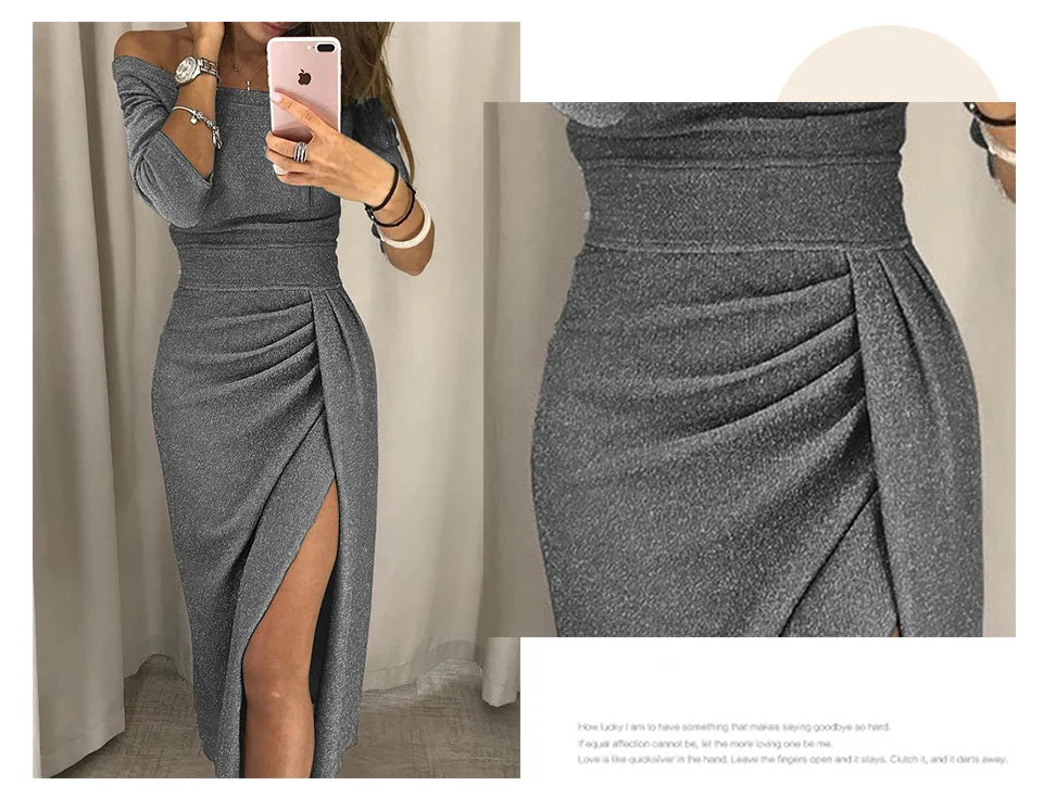Fashion Elegant Lady Evening Party Dresses 2023 Autumn Women&