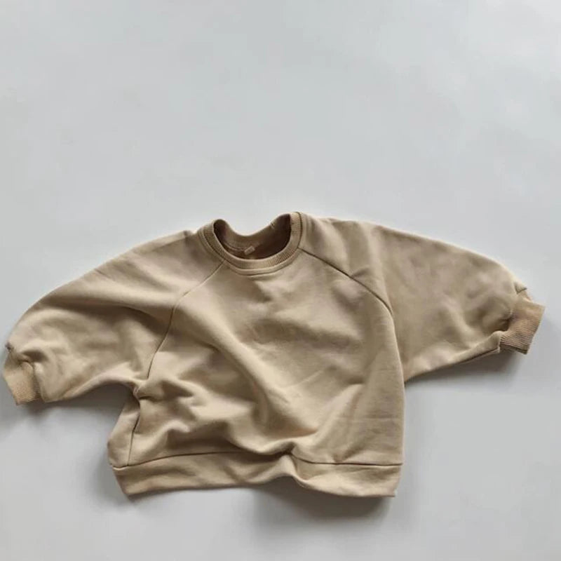 Children Clothing Japan Korean Style Autumn Spring Baby Girls Boys Casual Long Sleeve Sweatshirts T-shirt Kids Pullover Tops