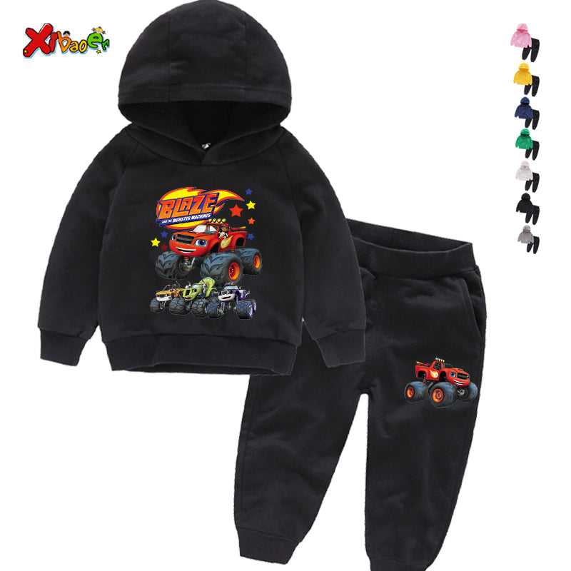 Clothing Sets Children 2 3 4 5 6 7Years Boys Tracksuits Blaze and The Monster Machines Sport Suits Hoodies Top +Pants 2pcs Set