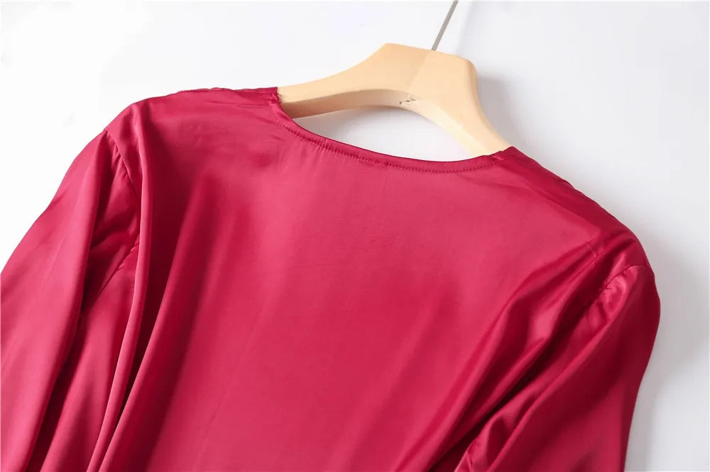 Casual Women Sleepwear Satin Pajamas 4PCS PJS Set Sexy Nightwear Kimono Bathrobe Gown Lace Intimate Lingerie Soft Homewear