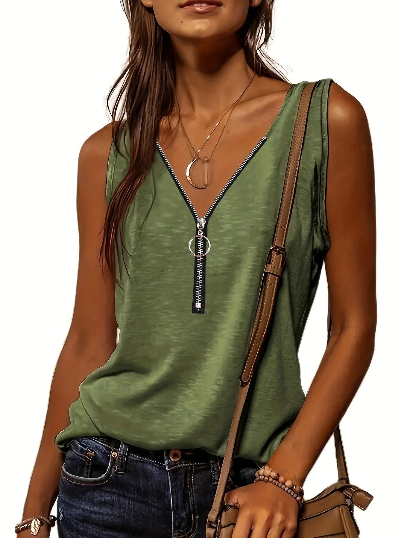 AB Women Fashion Zip-up Vest