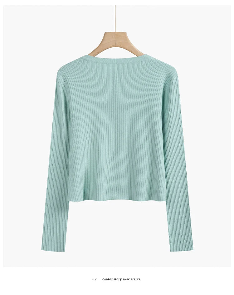 2026 Fashion Women Sweater Female Cardigan Thin Outerwear Short Short Design Sweater Long-sleeve Small Cape Blusa Feminina