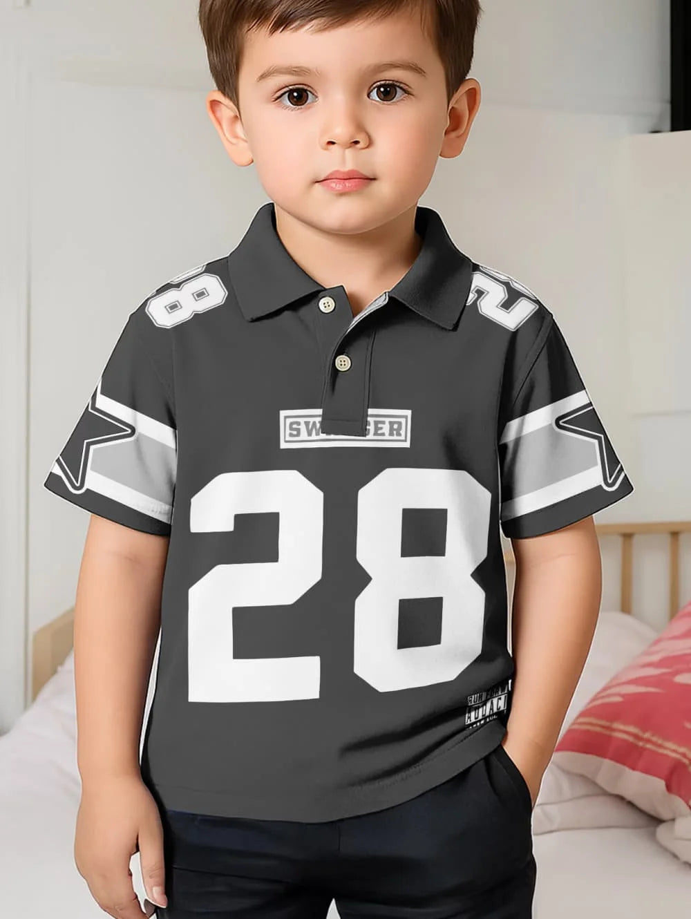 Polo Shirts for Kids Gradient Striped 3D Print Fashion Child Polo Shirt Boy Clothes Lapel Tops Street Casual Children&