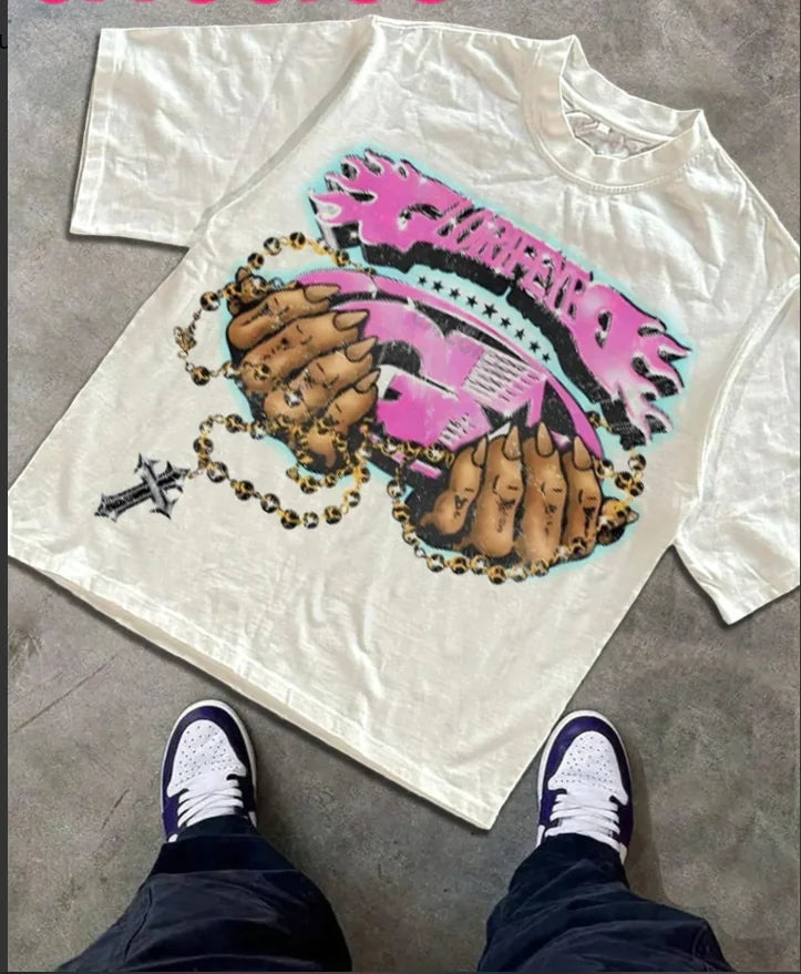 New Pure Cotton T-shirts for Summer Beach Trips for Men and Women, with Funny Printed Designs, Are Comfortable and Trendy