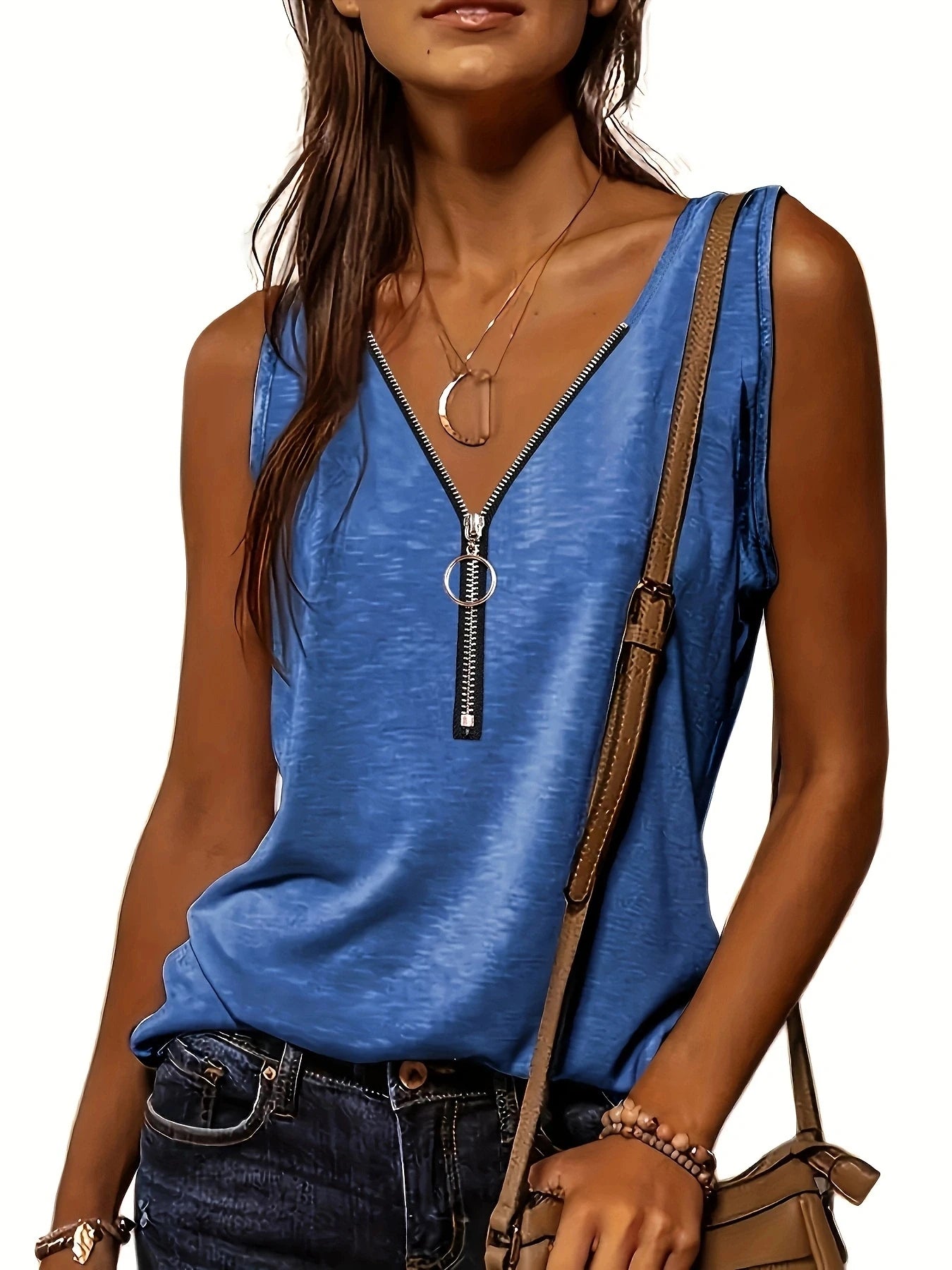AB Women Fashion Zip-up Vest
