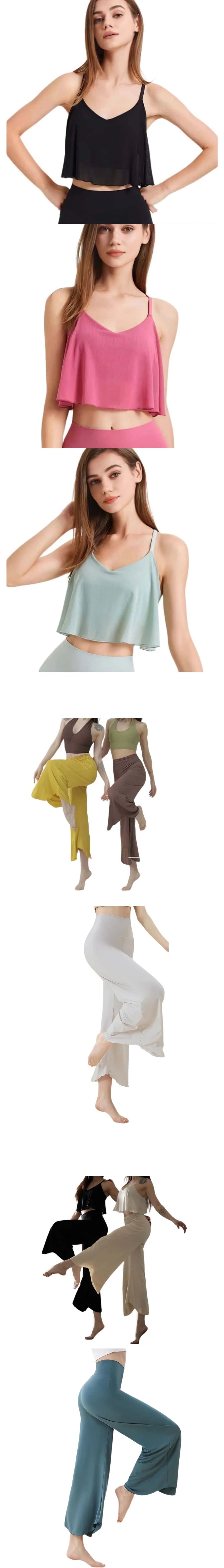 Soft Palazzo Pants for Women, High Waist Wide Leg Dance Yoga Casual Loungewear