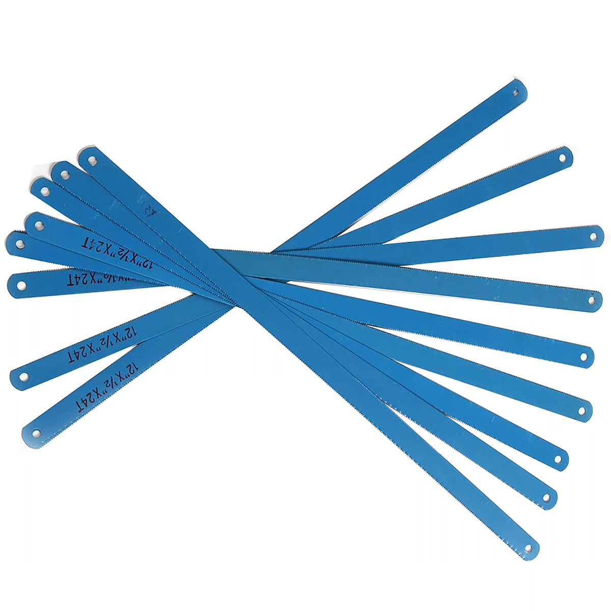10Pcs Carbon Steel 12 Inch 24T 300mm Hacksaw Blades Metalworking Saw Blades for Cutting Metal DIY Hand Tools