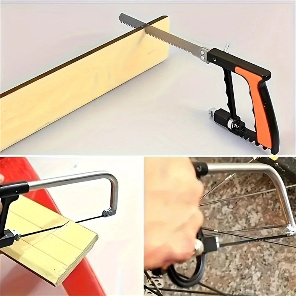 7pcs Hacksaw Set,Woodworking Hand Saw,with 6 Steel Saw Blades,Adjustable Frame,DIY Hand Tools,for Metal Wood PVC Plastic&Rubber