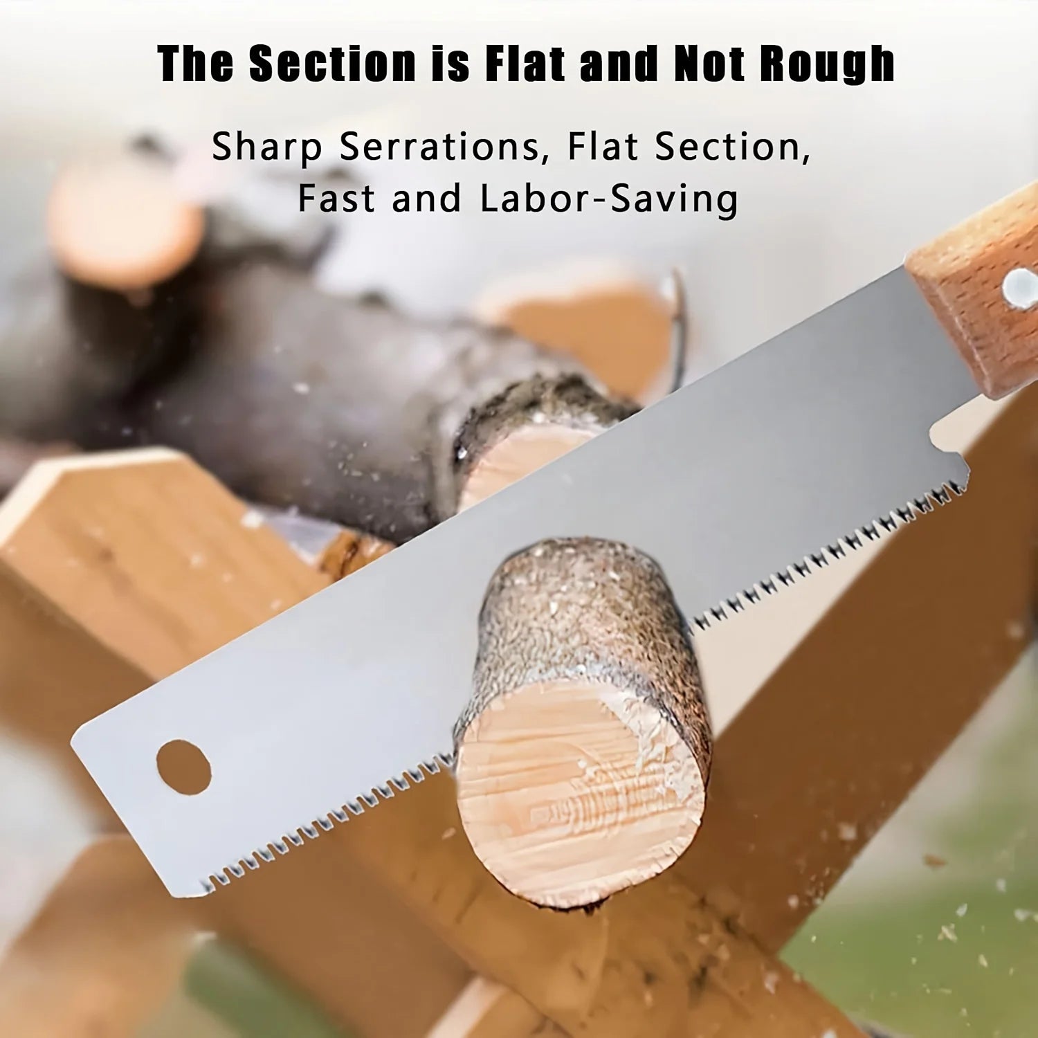 12 Inch Small Hand Saw, Flush Cut Saw Woodworking Hand Saw Wooden Straight Handle Single Edge Pull Saw Trim Tool for Household