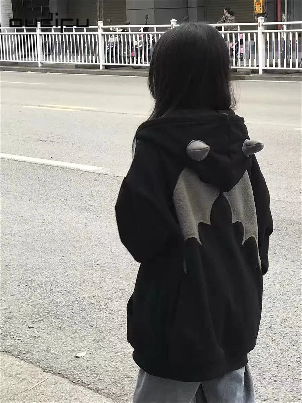 Hoodies Devil Women Men Dark Style Vintage Harajuku Hoody Zip Up Sweatshirt Hip Hop Streetwear Y2k Aesthetic Grunge Cardigan