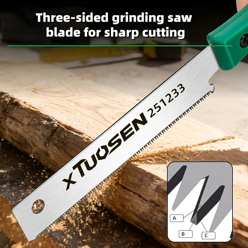 Three-piece or single-piece Japanese saws, hardwood fine-toothed saws,portable cutting tools with anti-slip wooden handles