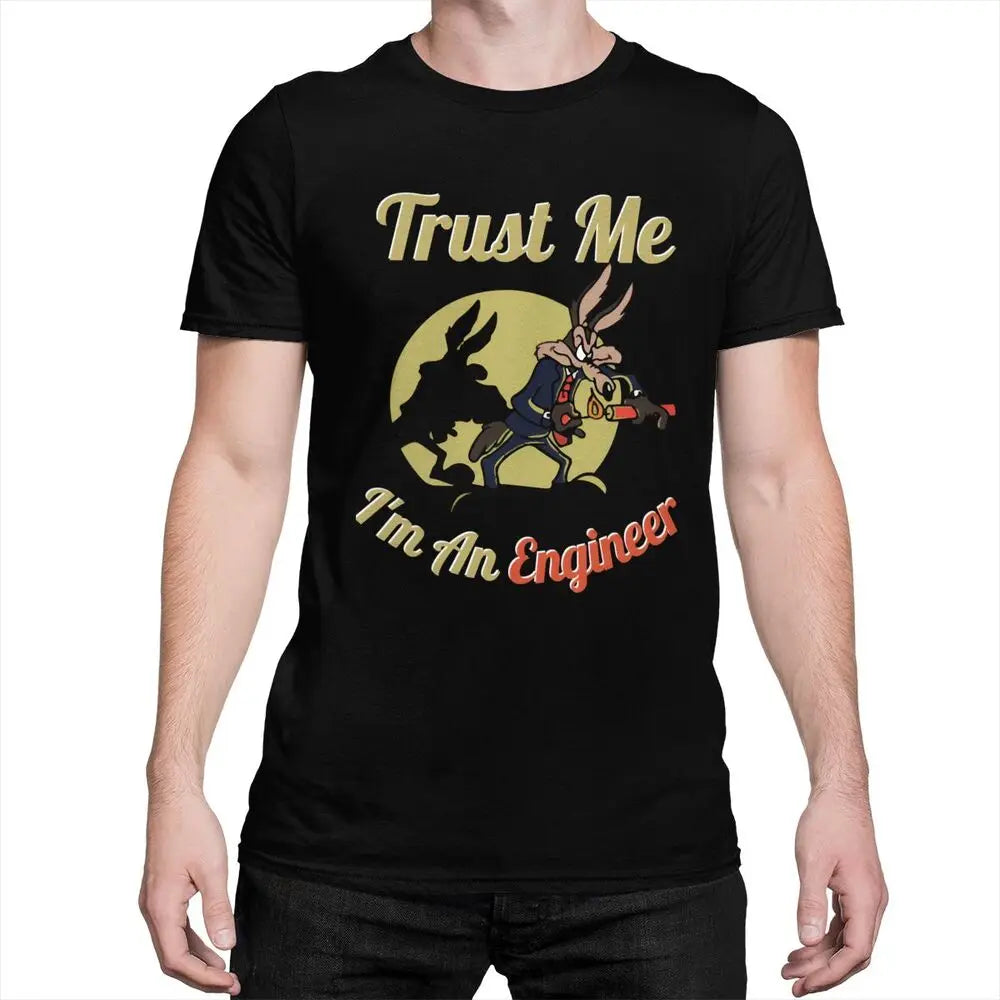Custom Trust Me Im An Engineer T Shirts for Men 100% Cotton Tee Tops Tshirt Short-Sleeve Fashion T-shirt