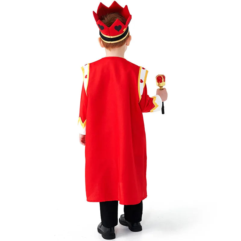 Kids Clothing Set Red Poker Pattern Halloween Dress Up Boy&