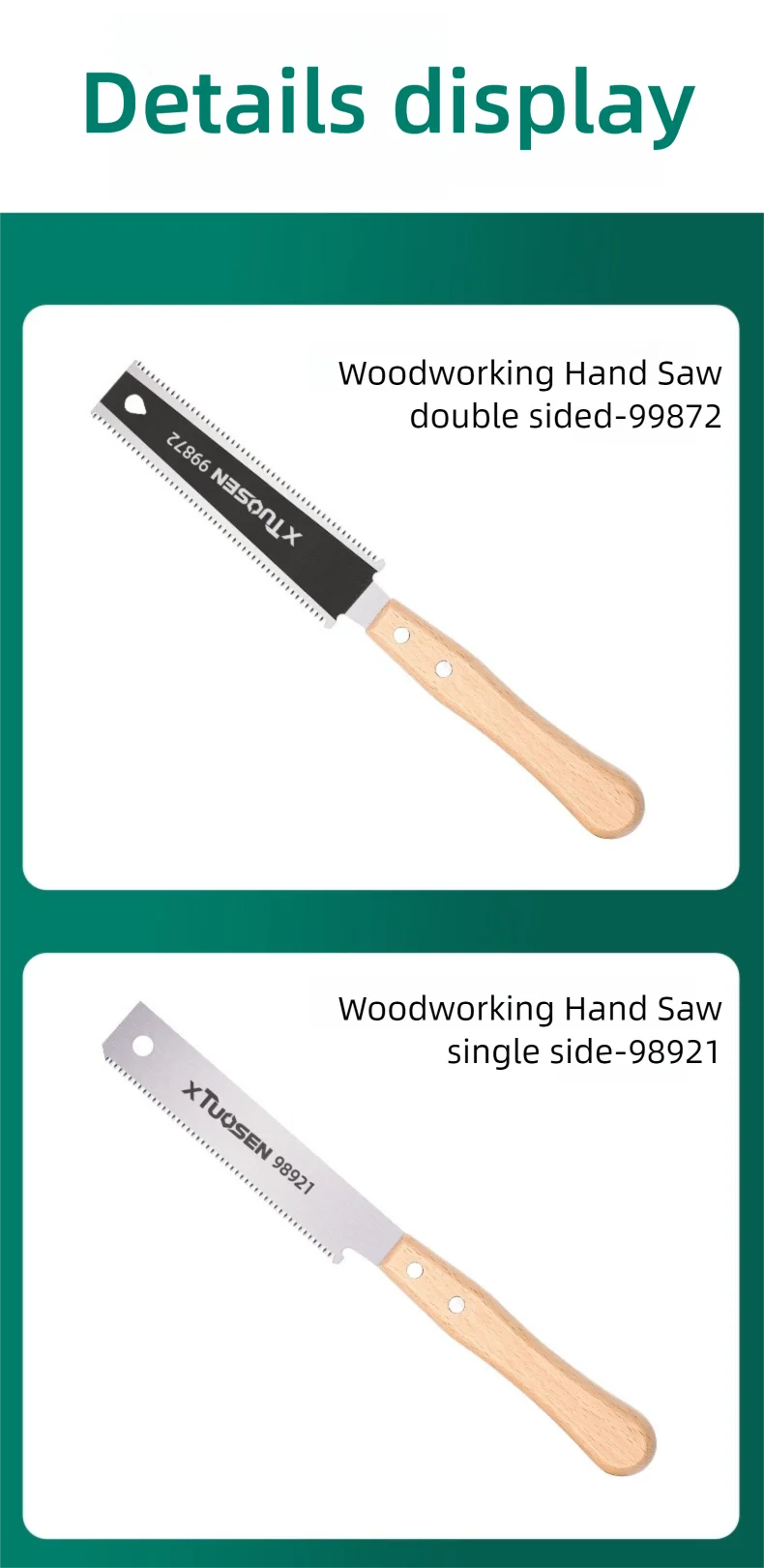 Hand Saw 6-inch Double-sided Saw Flexible Blade for Flush Cutting Household Woodworking Tools Fine Tooth Precision Flat Saws