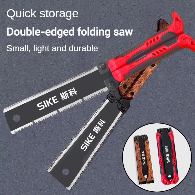 Woodworking specialized hand saw, double-sided saw, tree sawing tool, manual saw blade saw, household small handheld folding saw