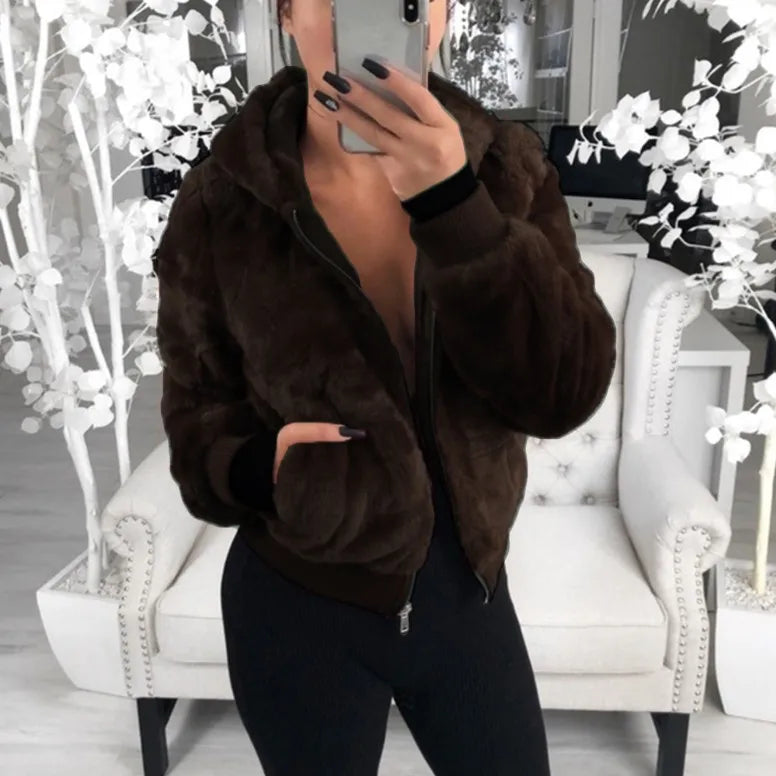 Hoodies Women Clothing Streetwear 2025 Autumn Winter Spring New Fashion Versatile Casual Solid Long Sleeves Coat for Female