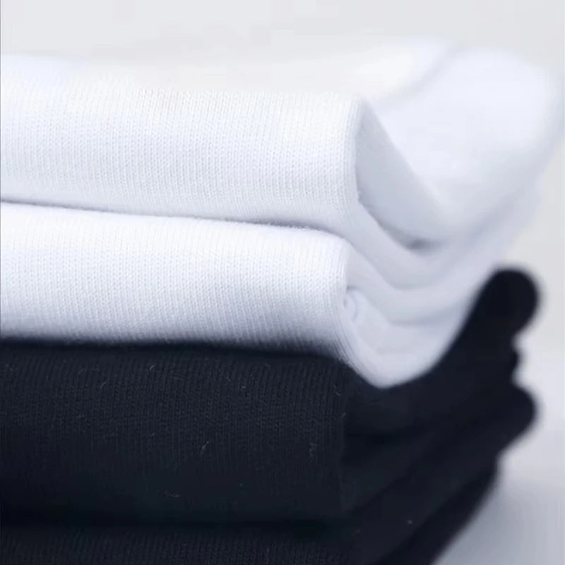 Men Women 100% Cotton T-shirt Solid Color Trend Leisure Short Sleeve Black White Gray High Quality Heavy Fabric Loose T Shirt