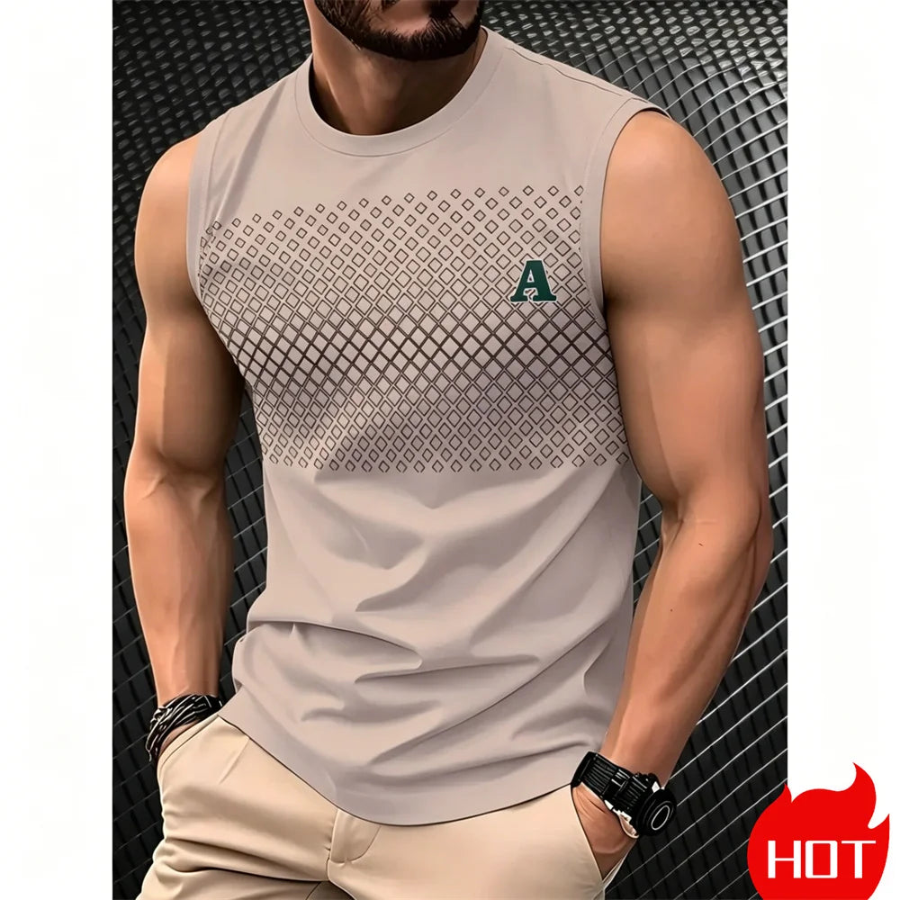 sleeveless T-shirt for man Summer tank tops Fashion Men&