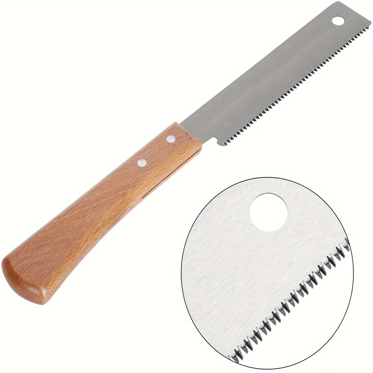 12 Inch Small Hand Saw, Flush Cut Saw Woodworking Hand Saw Wooden Straight Handle Single Edge Pull Saw Trim Tool for Household