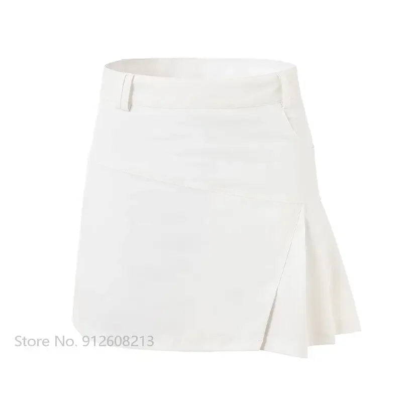 Short Skirt Women Breathable Anti Glare Casual Sports Skirts Outdoor Golf Tennis Pleated Skorts Lady A-lined Culottes with Short