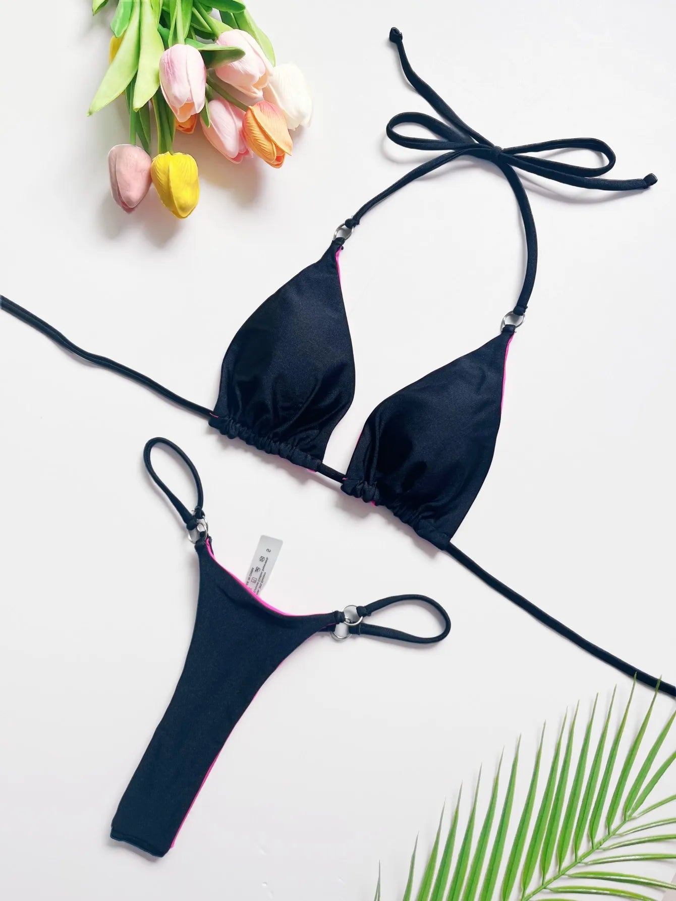 Sexy Bikinis 2024 Swimsuit For Women Swimwear Brazilian Bikini Set Biquini Female Swimuits Bandeau Black Beachwear 