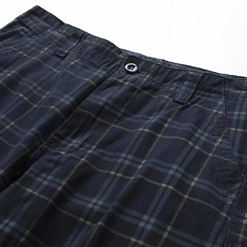 Men Shorts 2023 Fashion Plaid Beach Shorts Mens Casual Camo Camouflage Shorts Military Short Pants Male Bermuda Cargo Overalls