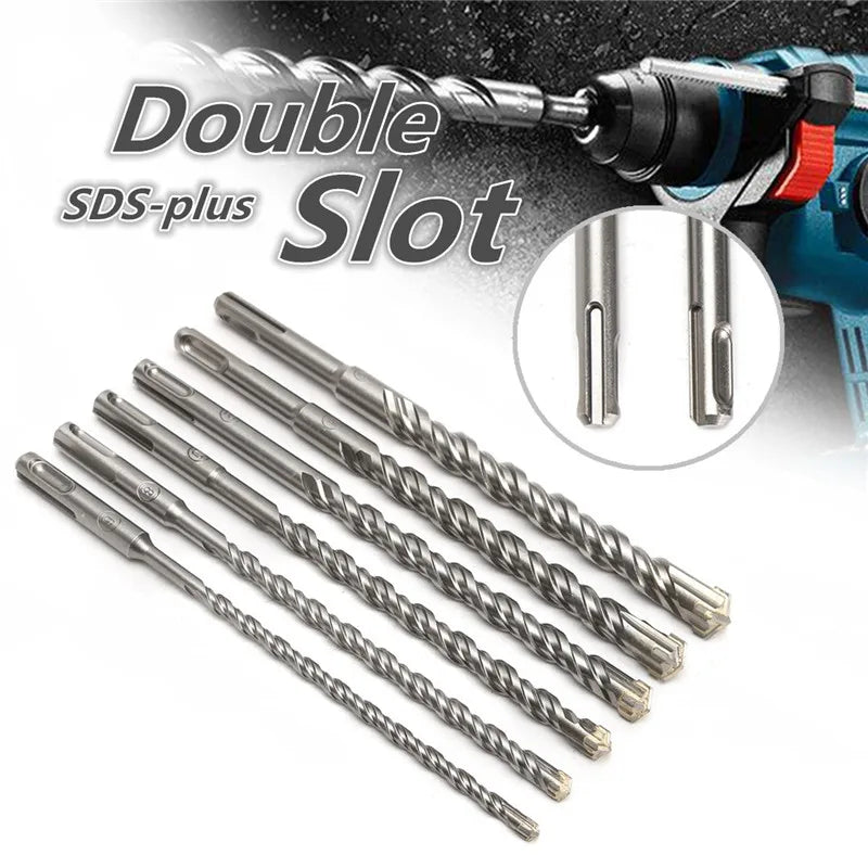 JUSTINLAU A Round Handled Electric Hammer Drill Made of Tungsten Steel and Hard Alloy Penetrates Walls and Impacts Concrete