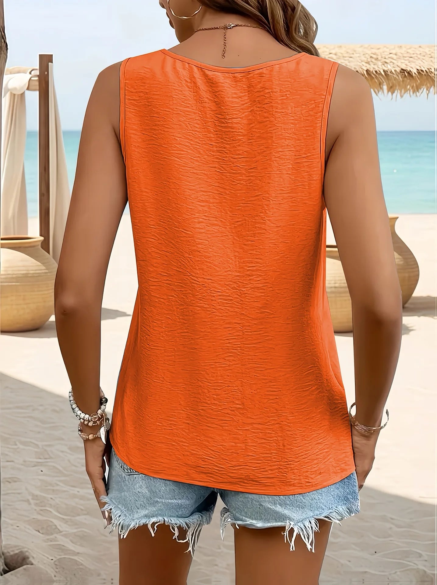 2025 Women Blouses Summer Vest Loose Sleeveless Cotton Linen Shirt Casual V-Neck Solid Colors Ladies Black White Tops Plus Size
