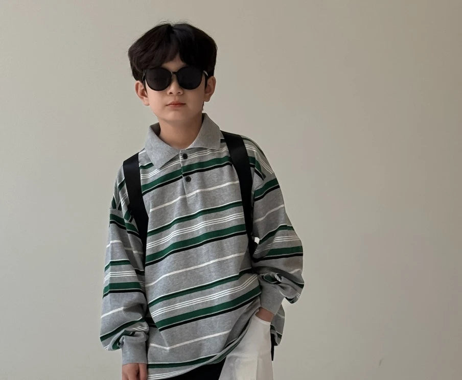 Kids Shirt Clothing Unisex Striped Long Sleeve Tops children Casual Wear Toddler Boys Girls Children Outfit Autumn Costumes