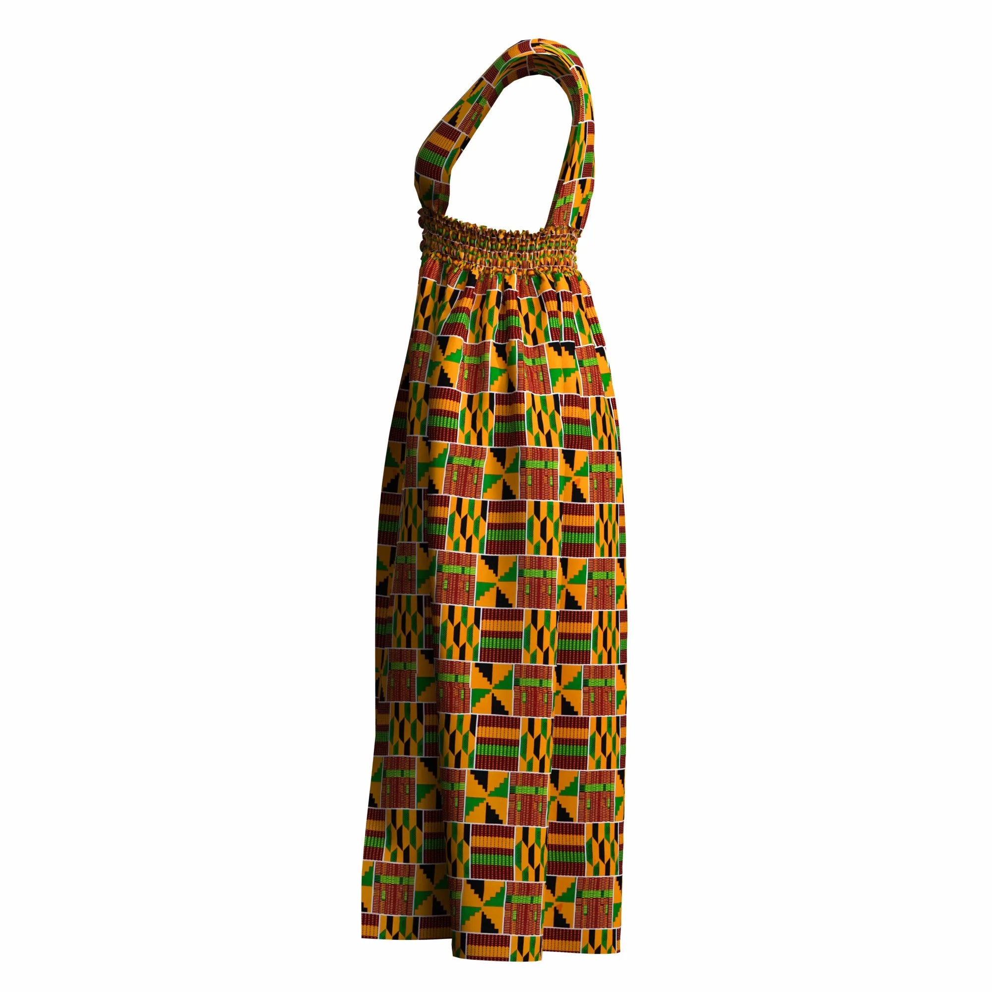 African Print Long Kaftans Dress for Women Sleeveless Vest Dresses Traditional African Design Party Clothing WY11071