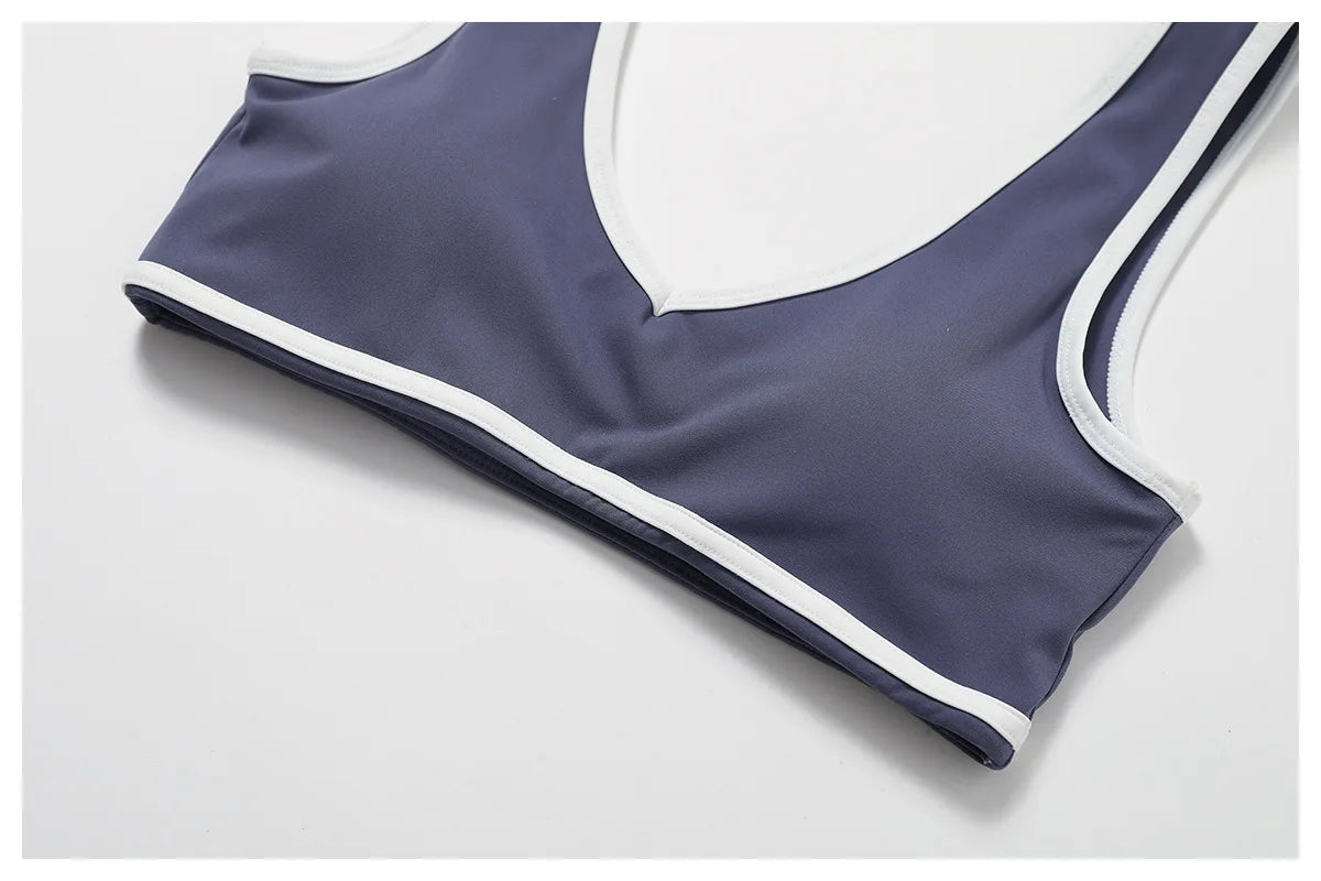 Women Gym Clothes Yoga Suits High Waist Two Piece Set Gym Leggings Yoga Sportswear Fitness Vest Crop Top Tracksuits Sports Bra