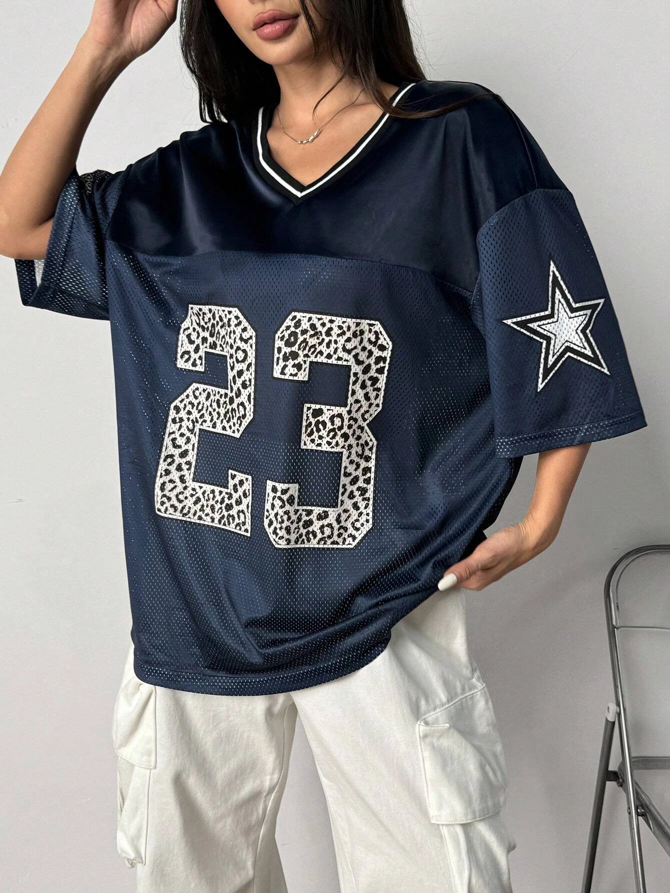 2025 New Sports Jersey Women Printed T-Shirt NO.23 Basketball Jerseys Streetwear Couple Same Style Oversized Men Woman Clothing