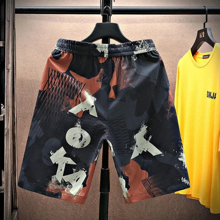 Shorts for Men Anime Graphic Board Man Short Pants Beach in Bulk with Ice Elastic Personalizate Fashion Streetwear New Pant 2025