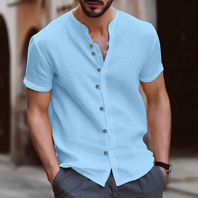 New linen shirt men&