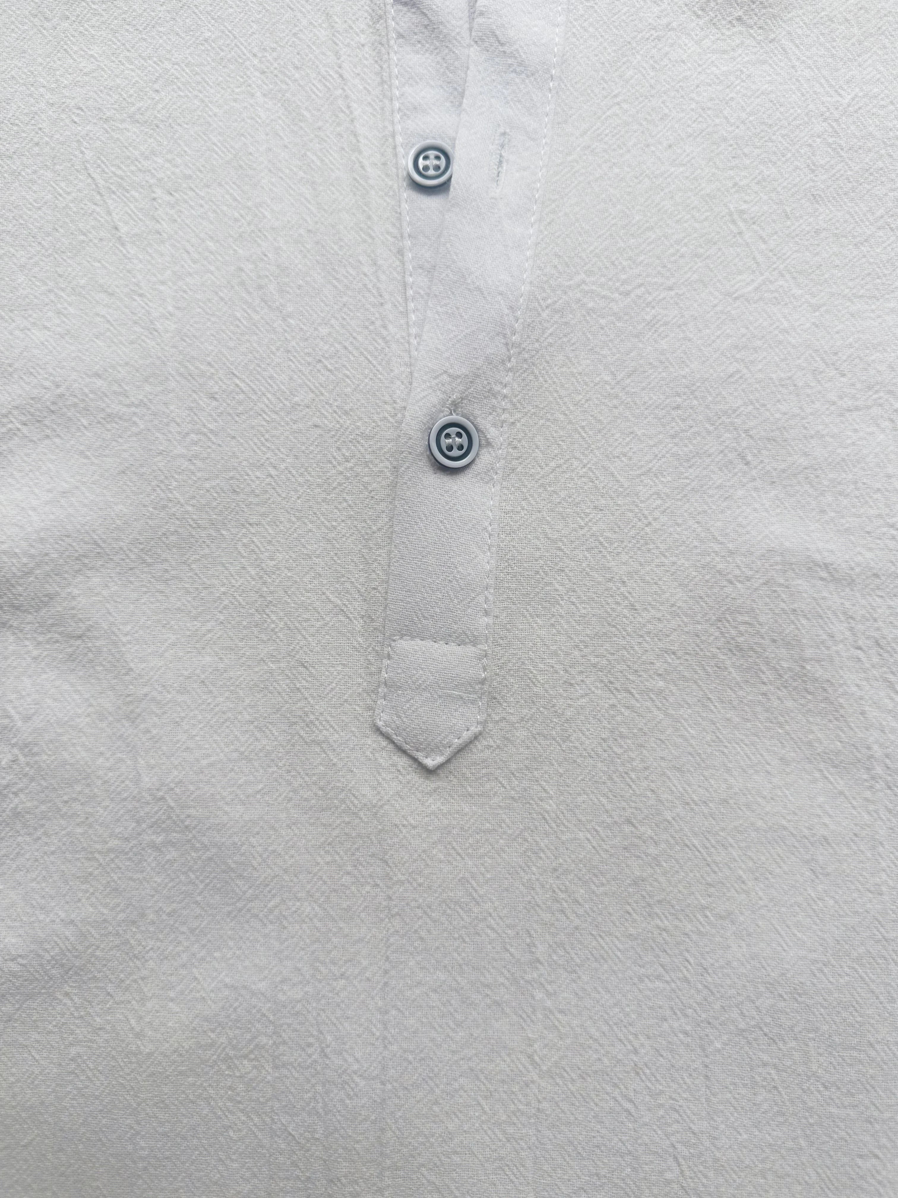 New Cotton Linen Shirts for Men Casual Shirts Lightweight Short Sleeve Henley Beach Shirts Hawaiian T Shirts for Men