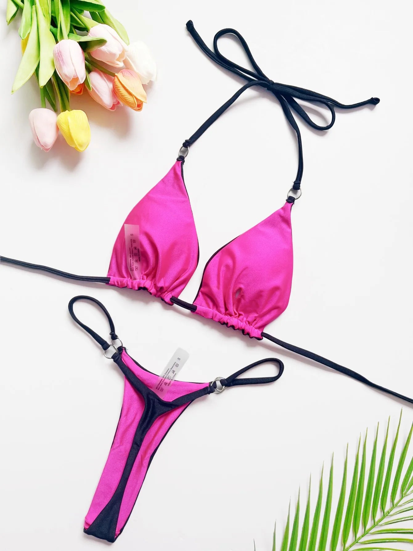Sexy Bikinis 2024 Swimsuit For Women Swimwear Brazilian Bikini Set Biquini Female Swimuits Bandeau Black Beachwear 