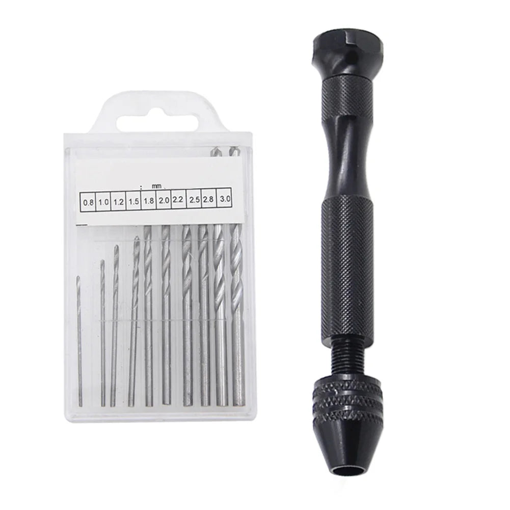 0.3-3.2mm Small Hand Drill Set Woodworking Drilling Tools For Models Hobby DIY Jewelry Craft Hand Manual Drill Bit